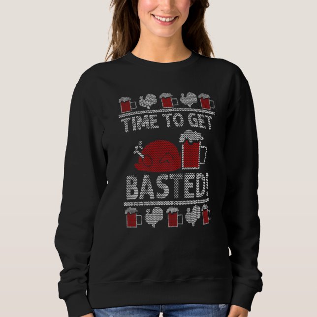 Time to Get Basted  Beer T Shirt (Framsida)