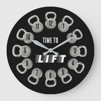 Time to Lift Kettlebell Wall Clock Stor Klocka