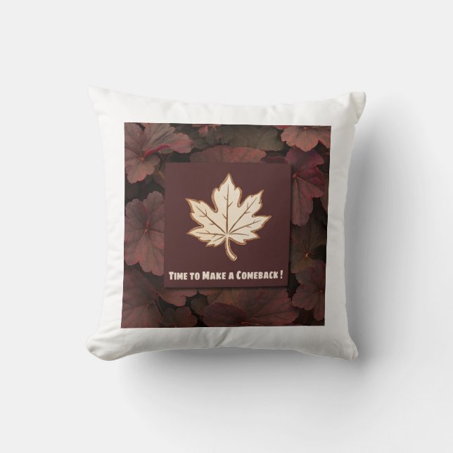 Time to Make a Comeback – Autumn Leaf Pillow Kudde (Framsida)