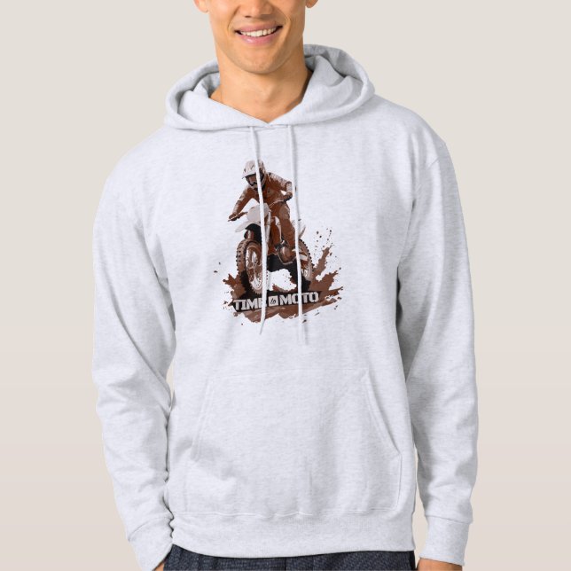 Time to Moto Dirt Bike Graphic Hoodie (Framsida)