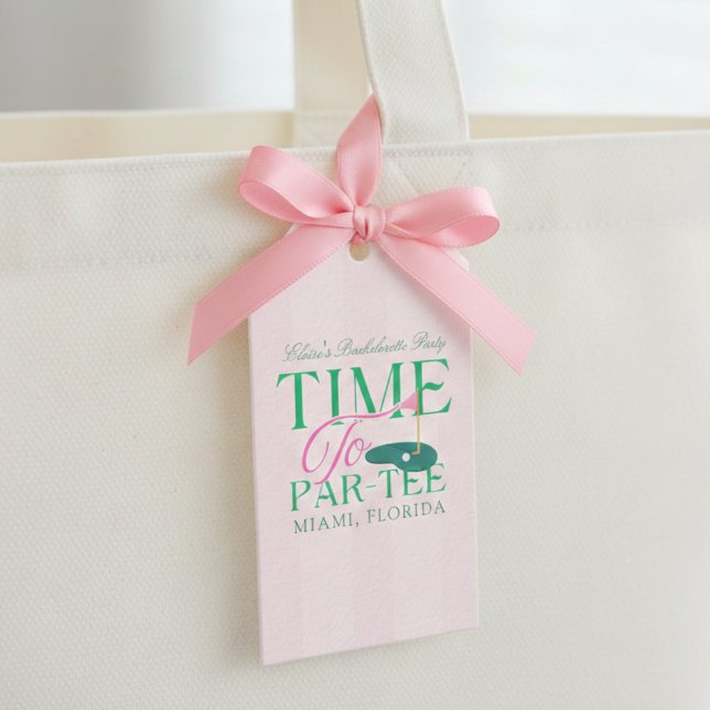 Time to Par-Tee Golf Bachelorette Presentetikett (Time to Par-Tee Golf Bachelorette Gift Tags
)