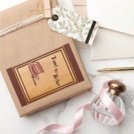 Time to Relax brown Rectangular Sticker Label Rektangulärt Klistermärke