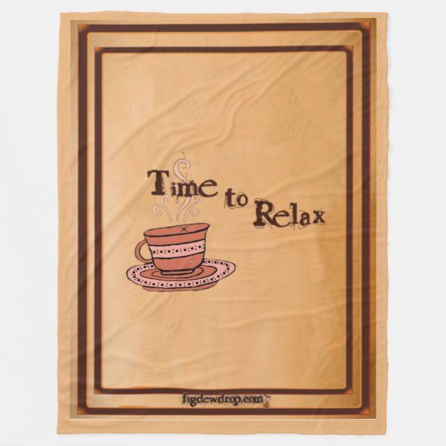 Time to Relax "Chocolate Bar"Brown Fleece Blanket  (Framsidan)