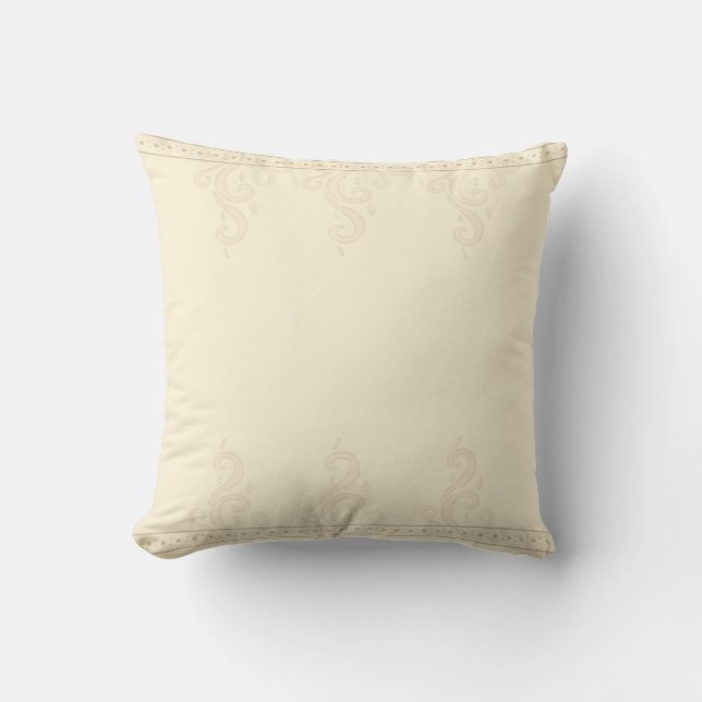 Time to Relax Cream Yellow Throw Pillow  Kudde (Framsida)