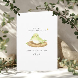 Time to Stretch Your Wings End of Chemo Card Kort