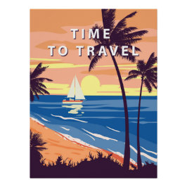 Time To Travel Retro Poster Perfect Poster