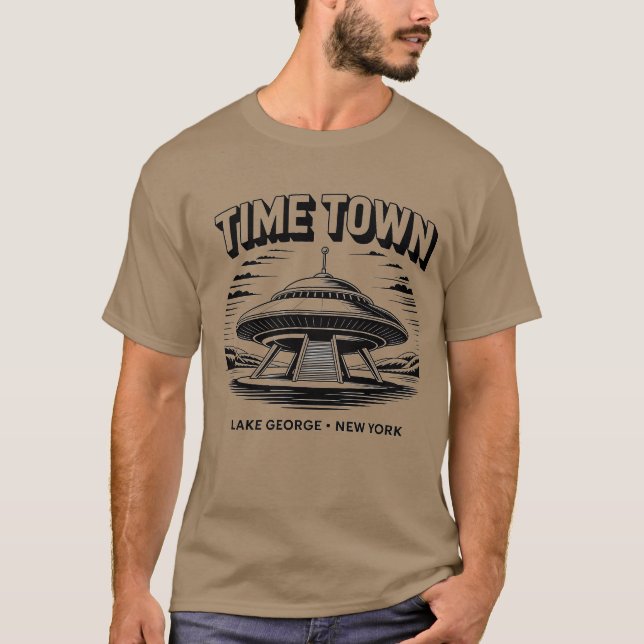 Time Town Sjö George, NY Retro 80 s T Shirt (Framsida)
