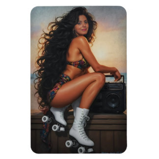 Time Traveler: 80s Roller Skate Dreams Magnet