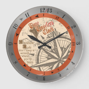 time traveler clock stor klocka