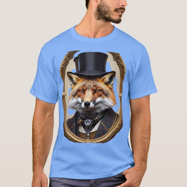👑 Time-Traveling Fox Majesty T Shirt (Framsida)