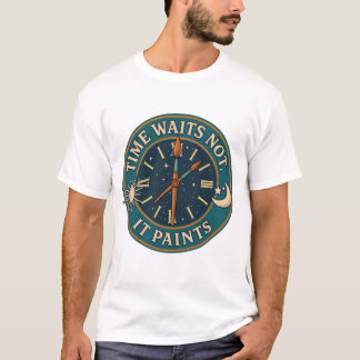 Time waits not, it paints t shirt