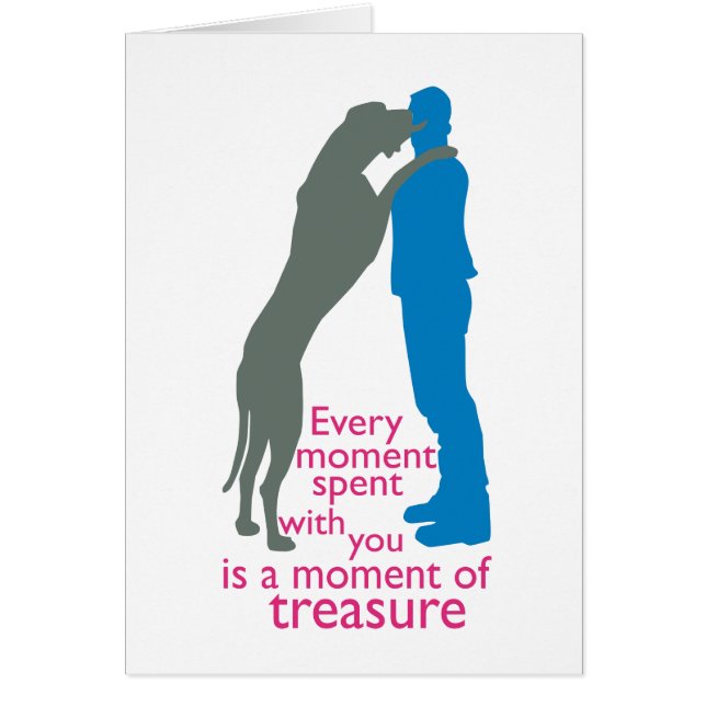 Time with your Dane Hälsningskort (Framsidan)