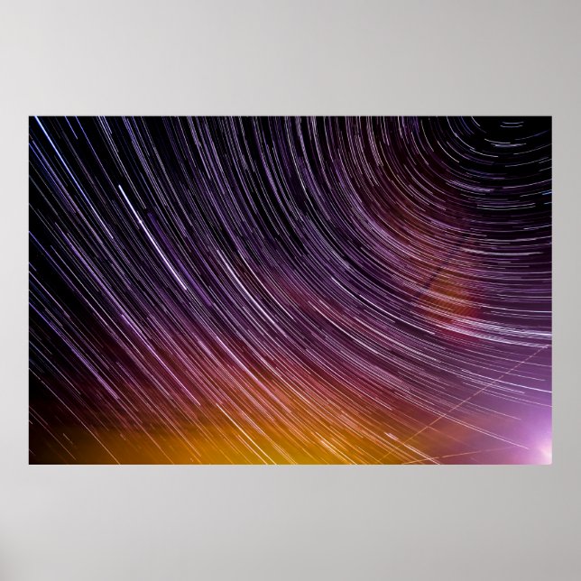 Timelapse-foto av stjärnan himlar poster (Framsidan)