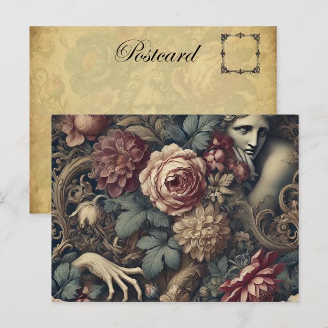 Timelapse - Gothic Victorian Helg Vykort (Fram/baksida)