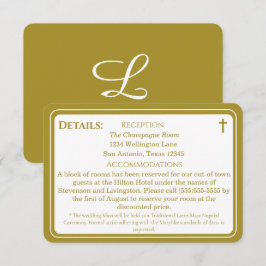 Timeless Catholic Monogrammed Enclosure Card Tilläggskort