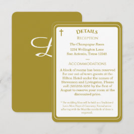 Timeless Catholic Monogrammed Enclosure Card Tilläggskort