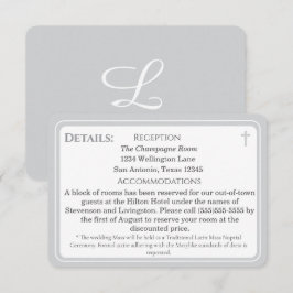 Timeless Catholic Monogrammed Enclosure Card Tilläggskort