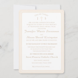 Timeless Catholic Monogrammed Wedding Invitation Inbjudningar