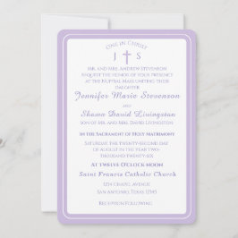 Timeless Catholic Monogrammed Wedding Invitation Inbjudningar