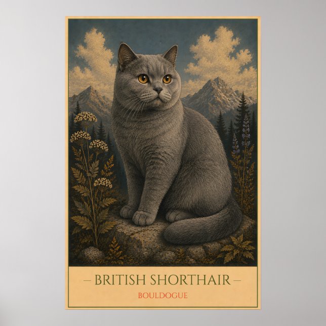 Timeless Charm: British Shorthair Poster (Framsidan)