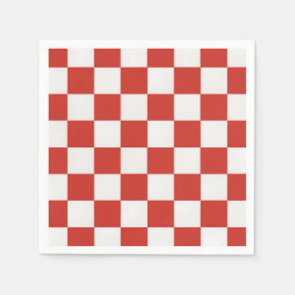 Timeless Charm Red & White Checkered Cheerful BBQ Pappersservett