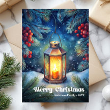 Timeless Christmas lantern rustic pine wreath