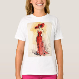 Timeless Elegance – Abstract Woman Portrait Art T Shirt