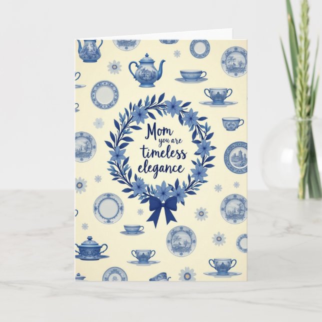 Timeless Elegance Mom Card Kort (Framsida)