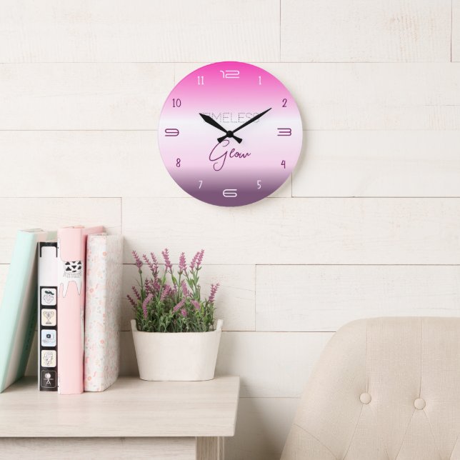 Timeless Glow Gradient Wall Clock Stor Klocka (Läsesal)