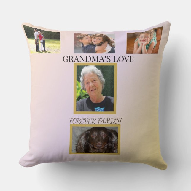 Timeless Love 5-Photo Family Tribute Kudde (Framsida)