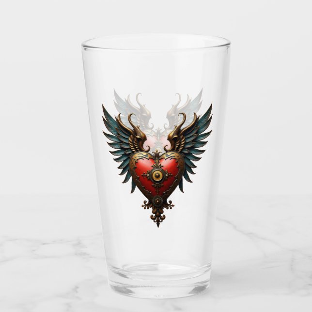 Timeless love, surreal elegance in steampunk style glaskopp (Framsida)