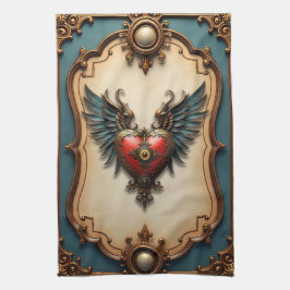 Timeless love, surreal elegance in steampunk style kökshandduk