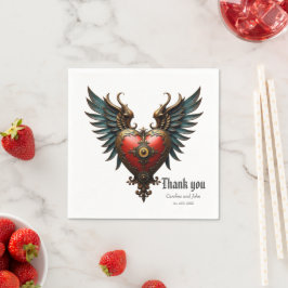 Timeless love, surreal elegance in steampunk style pappersservett