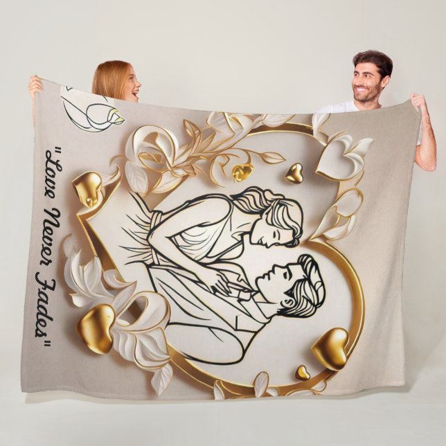 "Timeless Love Treasure" Fleecefilt (På plats)