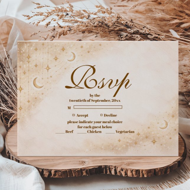 Timeless Moon And Stars Quinceañera OSA Kort (Skapare uppladdad)