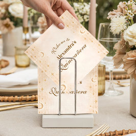 Timeless Moon And Stars Quinceañera Pappersservett