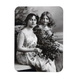 Timeless Portrait of Mother and Daughter  Magnet