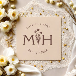 Timeless Romantic Stylish Chic Wedding Wildflowers Stämpel