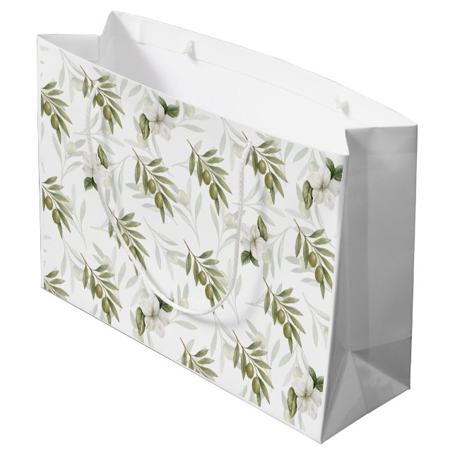 Timeless Sage Olive Wataercolor Chic  (Baksidan Vinklad)