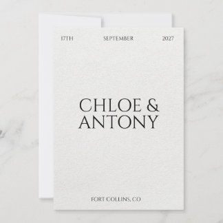 Timeless, Save The Date Spara Datumet