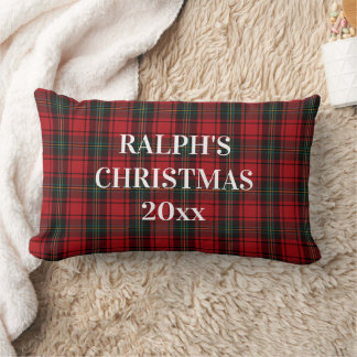 Timeless Tartan Plaid Red Black Ralph Christmas Lumbarkudde
