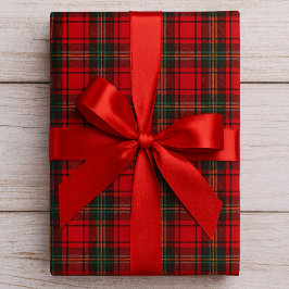 Timeless Tartan Plaid Red Black Ralph Christmas Presentpapper