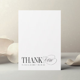 Timeless Thank You Personalized Stationery Anteckningskort