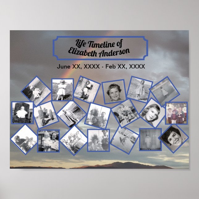 Timeline Photo Collage with Rainbow Poster (Framsidan)