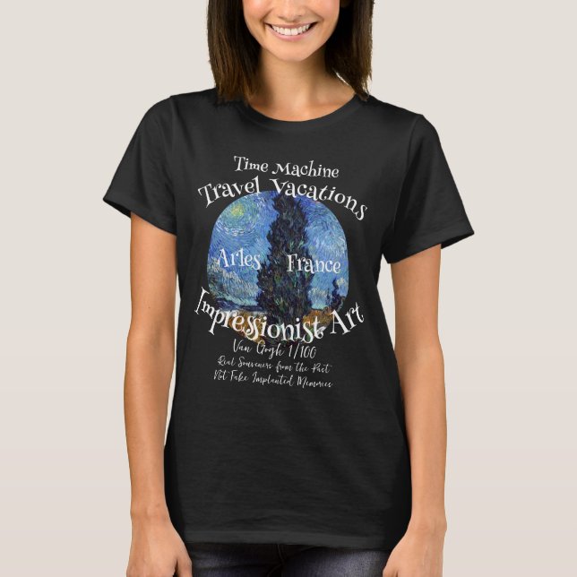 TimeMachine Impressionist Konst Frankrike Tyskland T Shirt (Framsida)