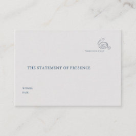 Timepiece- Minimalist Marriage Witness Enclosure Tilläggskort