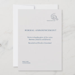 Timepiece- Minimalist Union Announcement  Inbjudningar