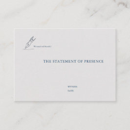 Timepiece - Minimalist Wedding Enclosure Visitkort