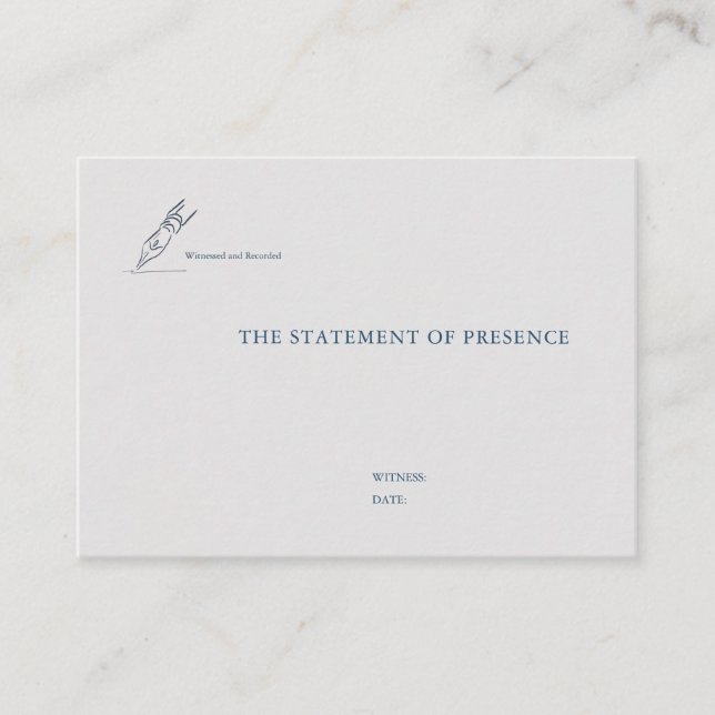 Timepiece - Minimalist Wedding Enclosure Visitkort (Framsida)