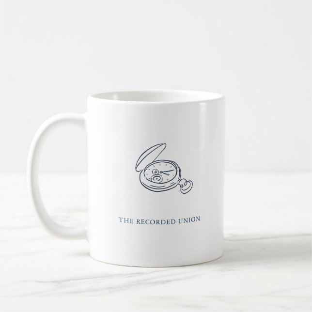 Timepiece-Minimalist Wedding Union Mug Kaffemugg (Vänster)